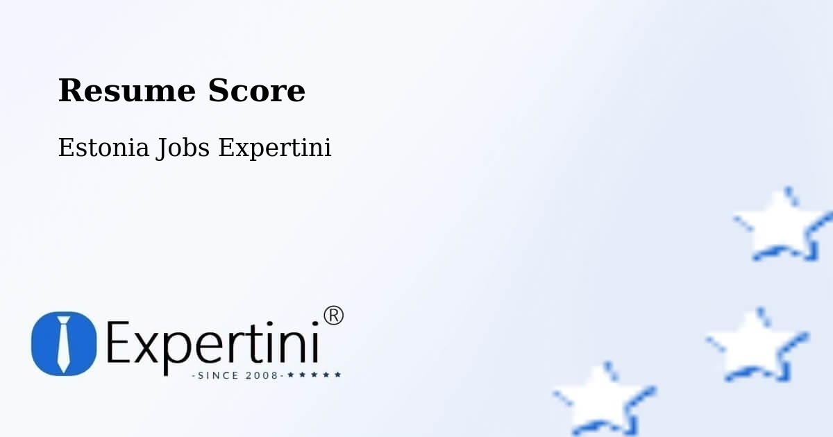 Resume Score & Job Description Match Tool – Aseri - Estonia Jobs Expertini